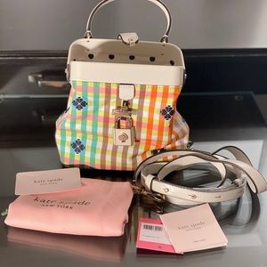 NEW! RARE Kate Spade Plaid Small Top Handle Bag